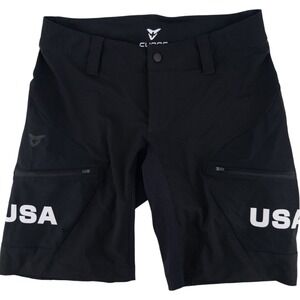 Cuore Men's Small MTB Baggies Shorts Black Stretch Adjustable Waist Team USA‎